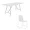 Armen Living Koala and Shasta 5 Piece Outdoor Patio Dining Set in Light Eucalyptus Wood and Tangerine Rope 840254336414 - alternate 9